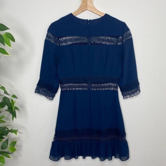 Revolve Tularosa Asher Lace trimmed Mini-dress Blue  size Medium - Picture 4 of 6